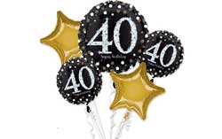 40th Birthday Bouquet Balloons