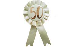 50th Birthday Badges&Rosettes
