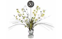 50th Birthday Centrepieces