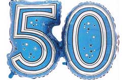 50th Birthday Jumbo Foil Balloons