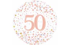 50th Birthday Standard Foil Balloons