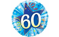 60th Birthday Standard Foil Balloons