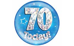 70th Birthday Badges&Rosettes