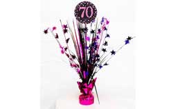 70th Birthday Centrepieces