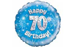 70th Birthday Standard Foil Balloons