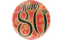 80th Birthday Badges&Rosettes