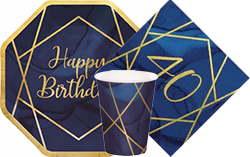 Navy & Gold Geode 40th Birthday