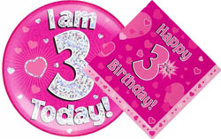 3rd Birthday Pink Hearts