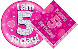 5th Birthday Pink Hearts