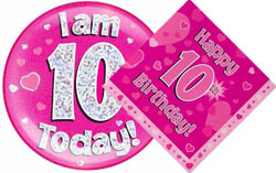 10th Birthday Pink Hearts