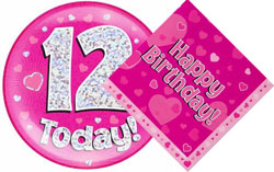 12th Birthday Pink Hearts