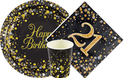 21st Black & Gold Sparkling Fizz