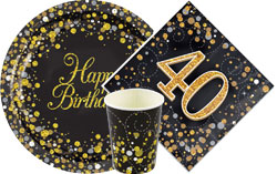 40th Black & Gold Sparkling Fizz