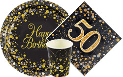 50th Black & Gold Sparkling Fizz